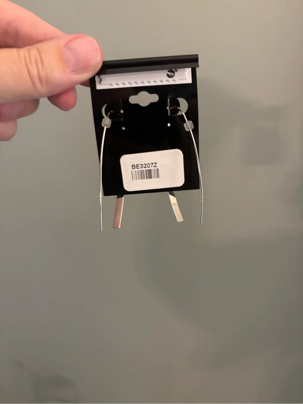Silver bar earrings